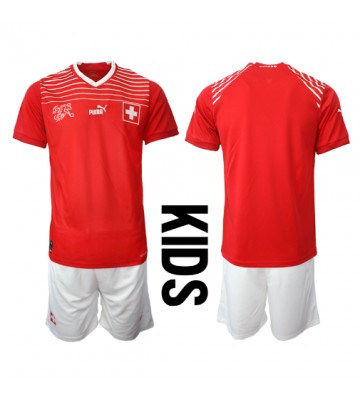 Schweiz Hemmakläder Barn VM 2022 Kortärmad (+ Korta byxor)